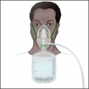 Oxygen mask with bag